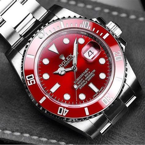 men's rolex red dial|rolex submariner single red.